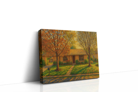 Mockup of 1718 Tulane Dr, Brownwood, TX 76801 oil painting on canvas