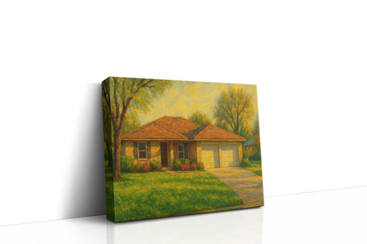 Mockup of 1719 Delwood Dr, Brownwood, TX 76801 oil painting on canvas
