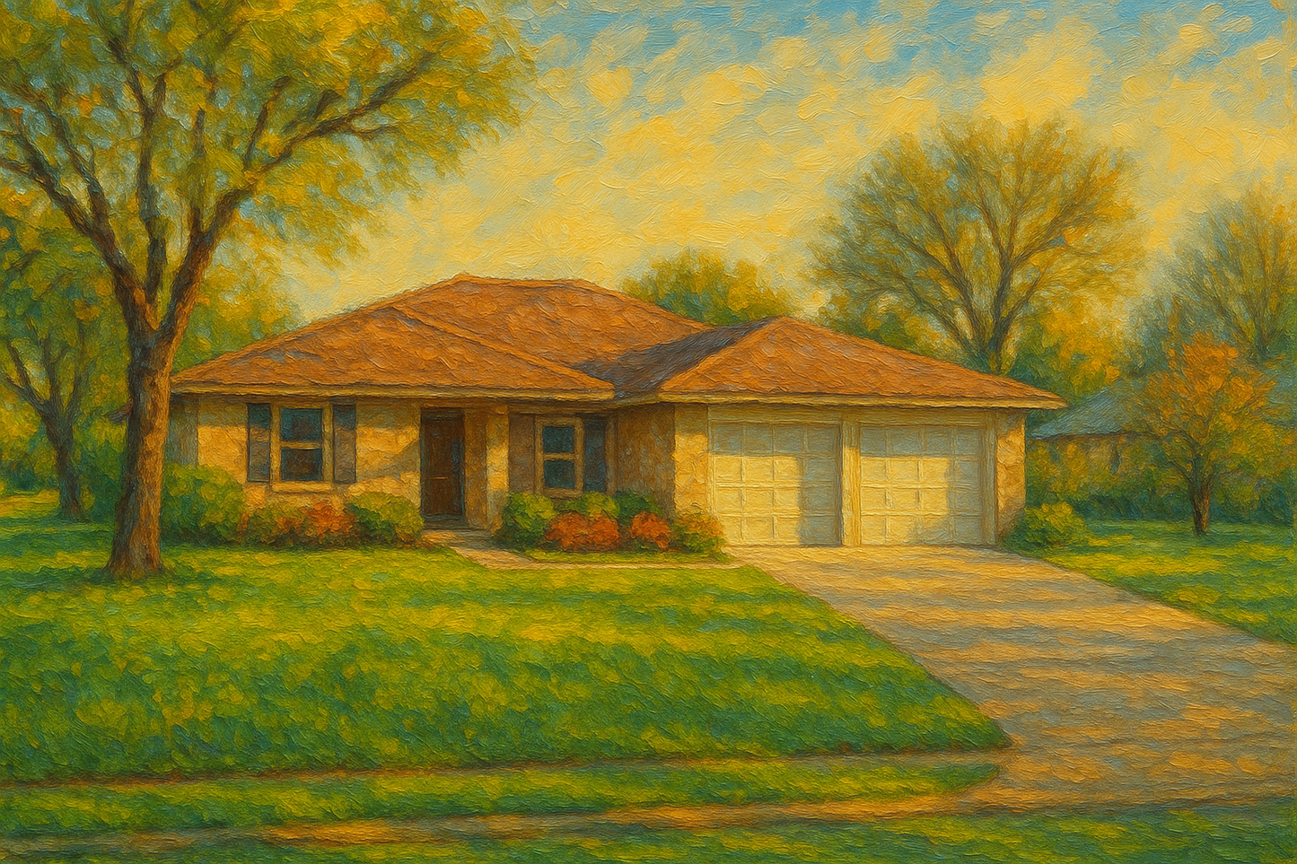 Oil painting of 1719 Delwood Dr, Brownwood, TX 76801