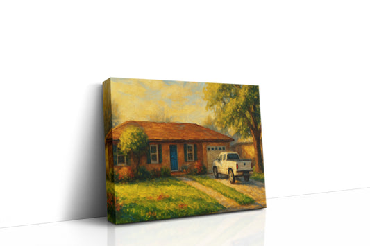 Mockup of 1719 Southgate Dr, Brownwood, TX 76801 oil painting on canvas