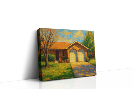 Mockup of 1719 Woodridge Dr, Brownwood, TX 76801 oil painting on canvas