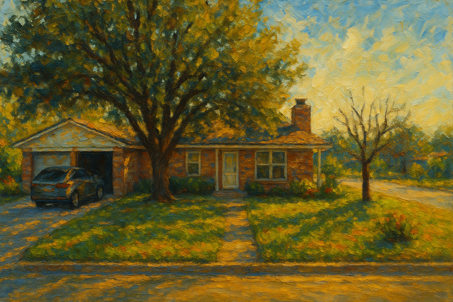 Oil painting of 1720 Brooks Ave, Brownwood, TX 76801