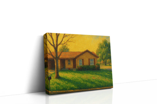 Mockup of 1720 Southgate Dr, Brownwood, TX 76801 oil painting on canvas
