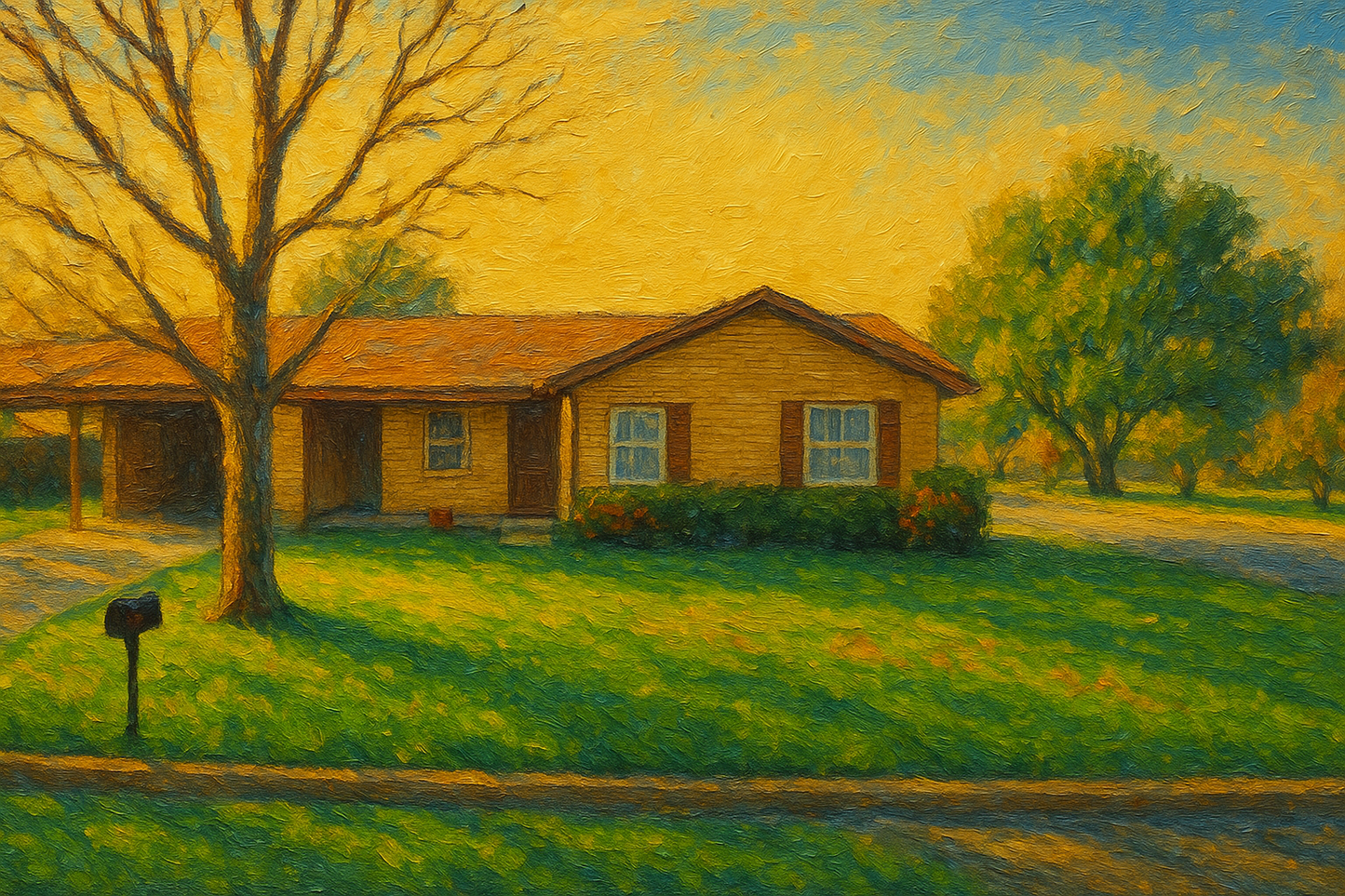 Oil painting of 1720 Southgate Dr, Brownwood, TX 76801