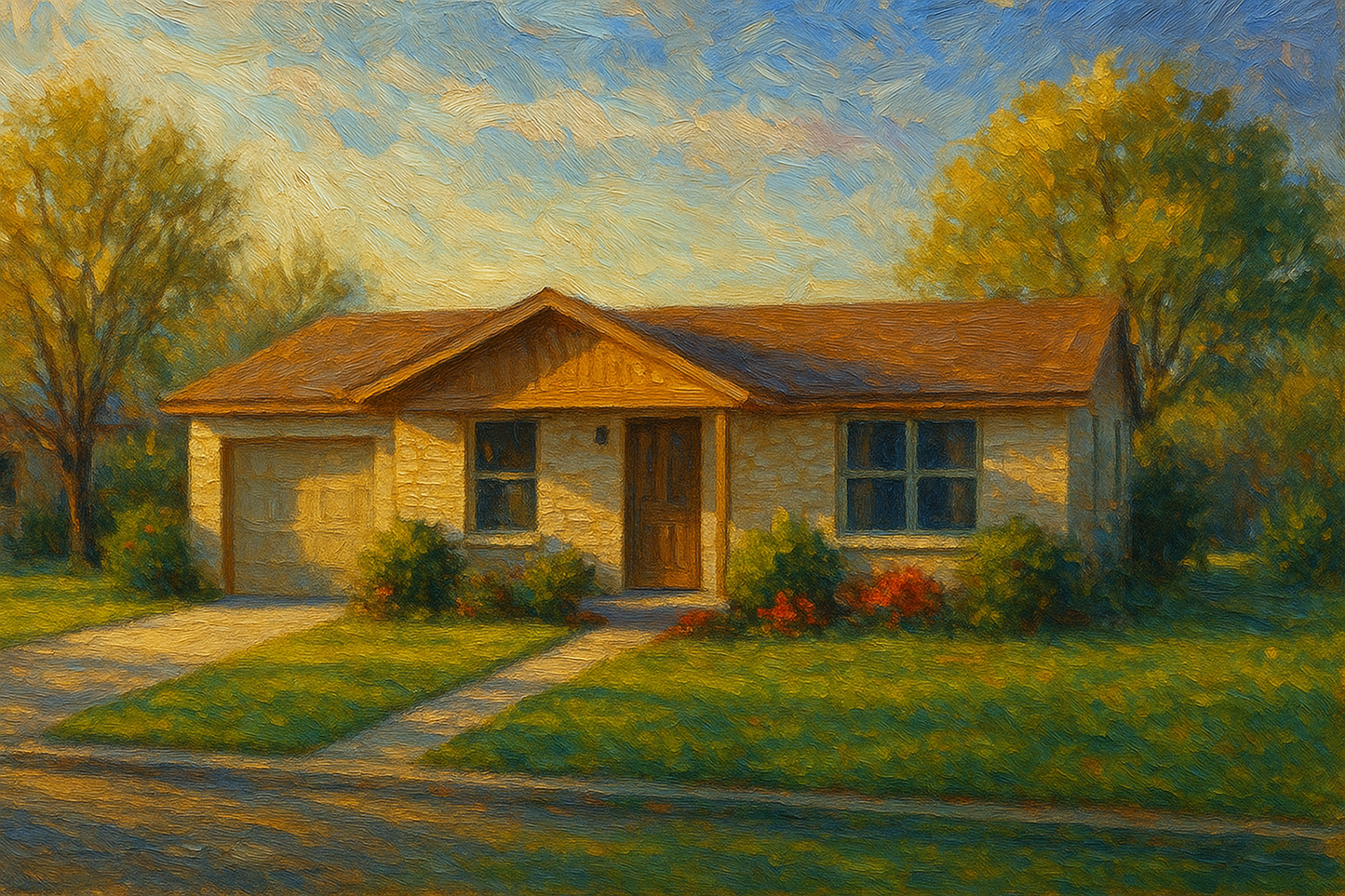 Oil painting of 1720 Tulane Dr, Brownwood, TX 76801