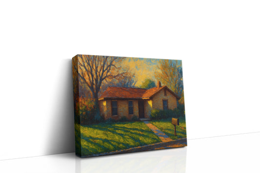 Mockup of 1801 Pecos Dr, Brownwood, TX 76801 oil painting on canvas