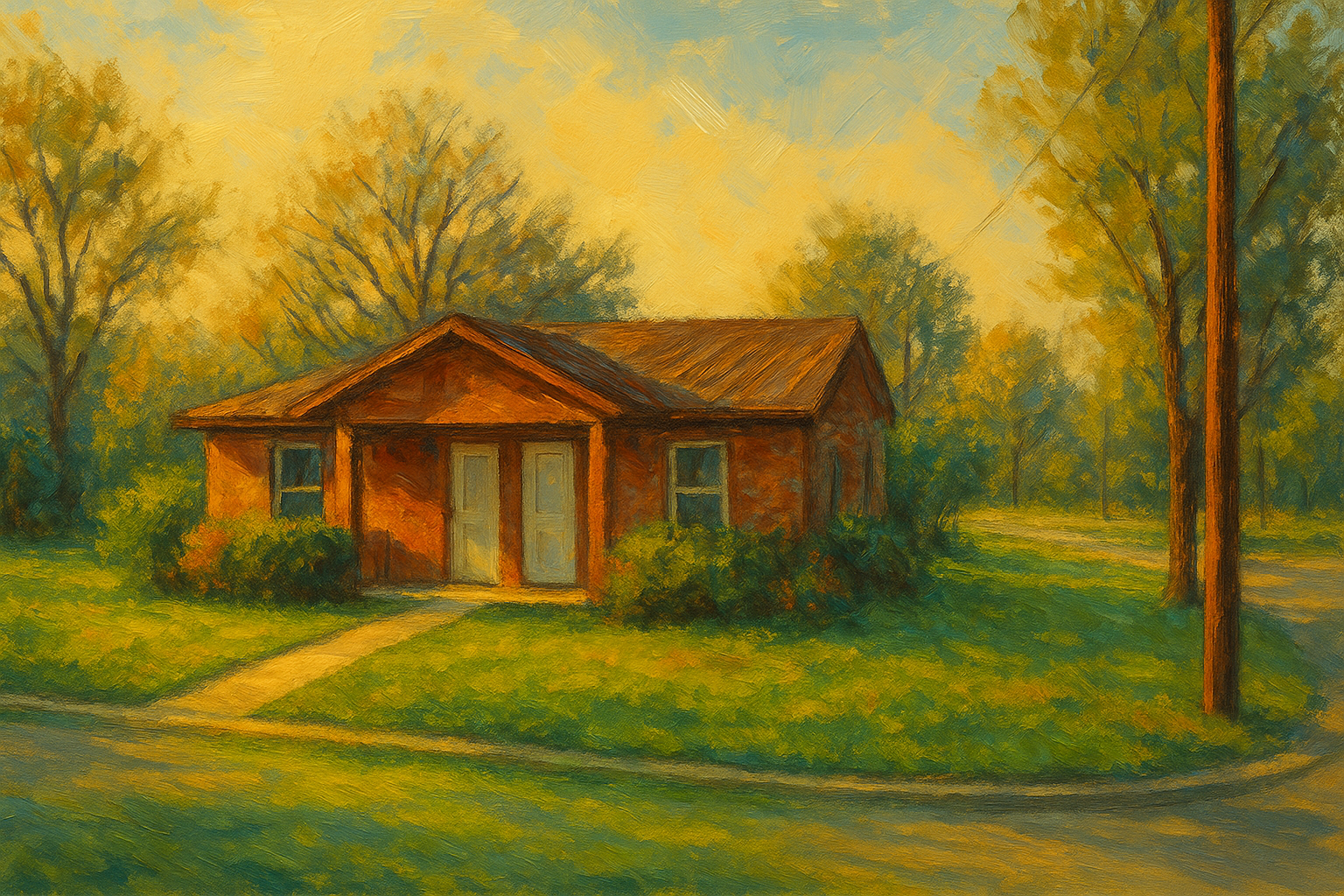 Oil painting of 1801 Sierra Dr, Brownwood, TX 76801
