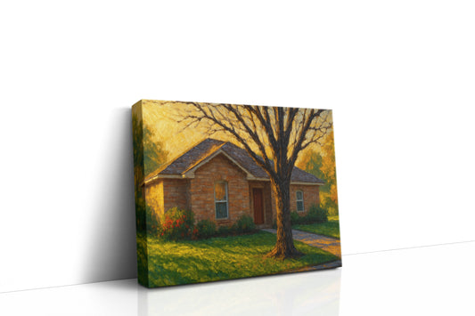 Mockup of 1801 Stagecoach Rd, Brownwood, TX 76801 oil painting on canvas