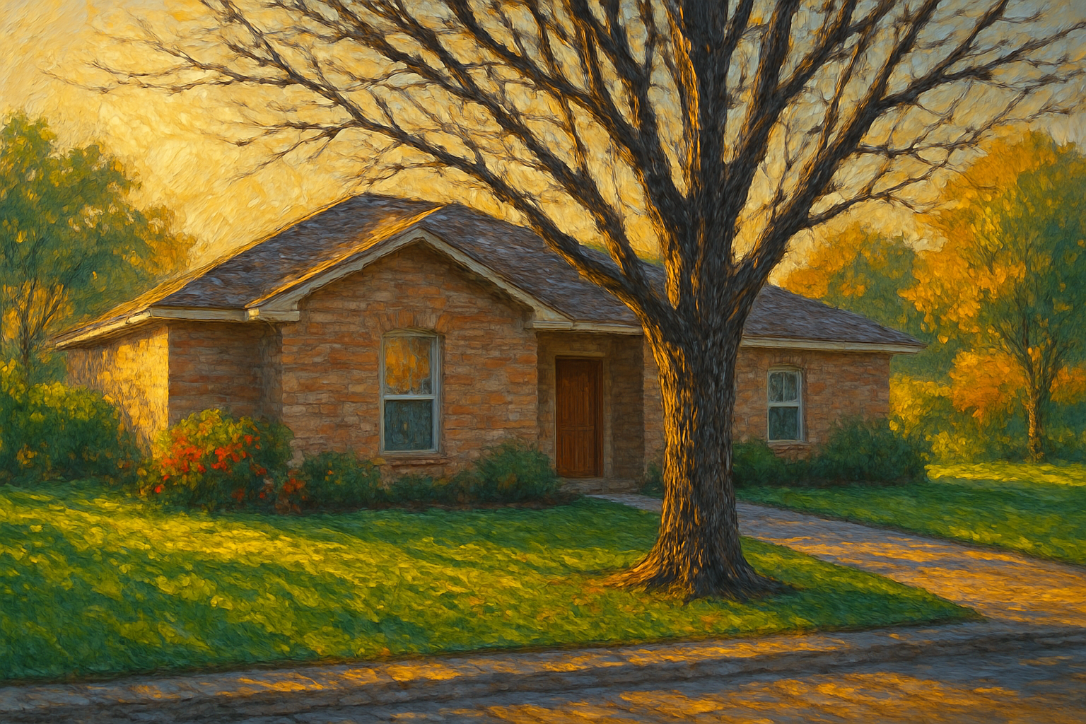 Oil painting of 1801 Stagecoach Rd, Brownwood, TX 76801