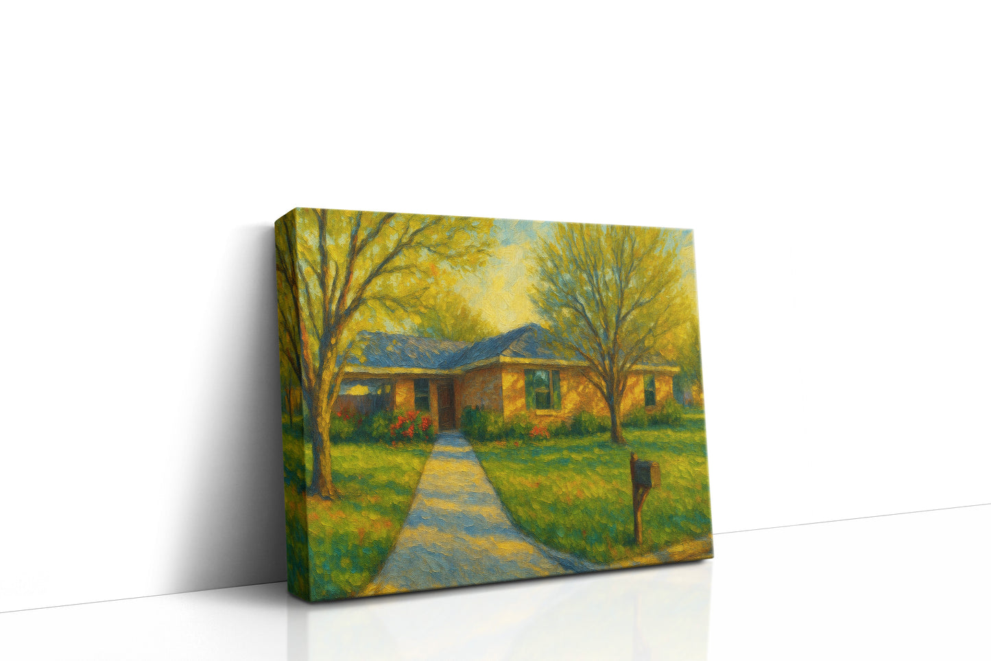 Mockup of 1802 Calvert Rd, Brownwood, TX 76801 oil painting on canvas