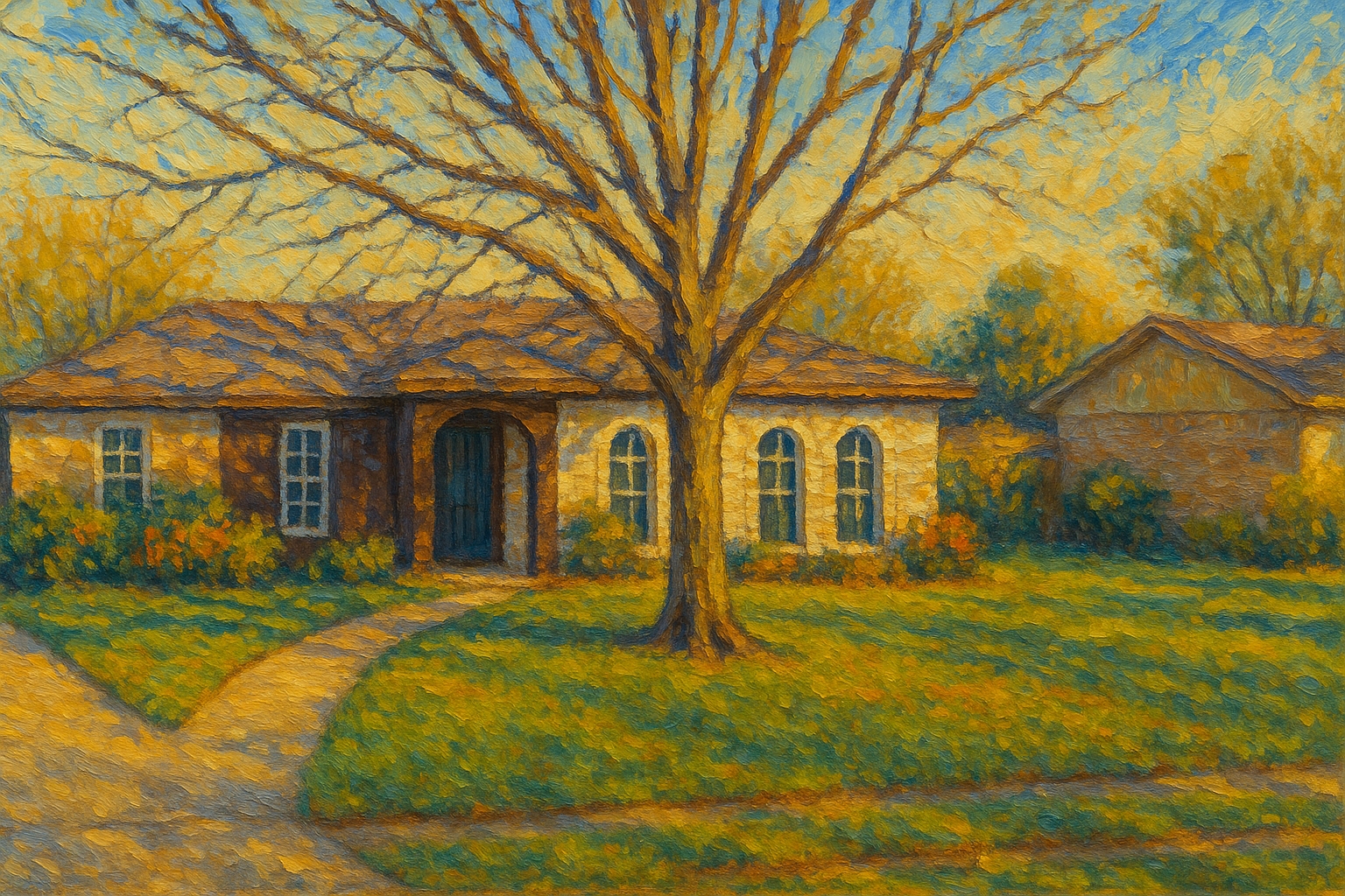 Oil painting of 1802 Sierra Dr, Brownwood, TX 76801