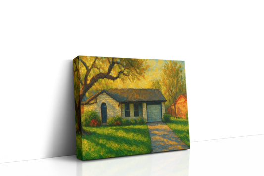 Mockup of 1803 Sierra Dr, Brownwood, TX 76801 oil painting on canvas