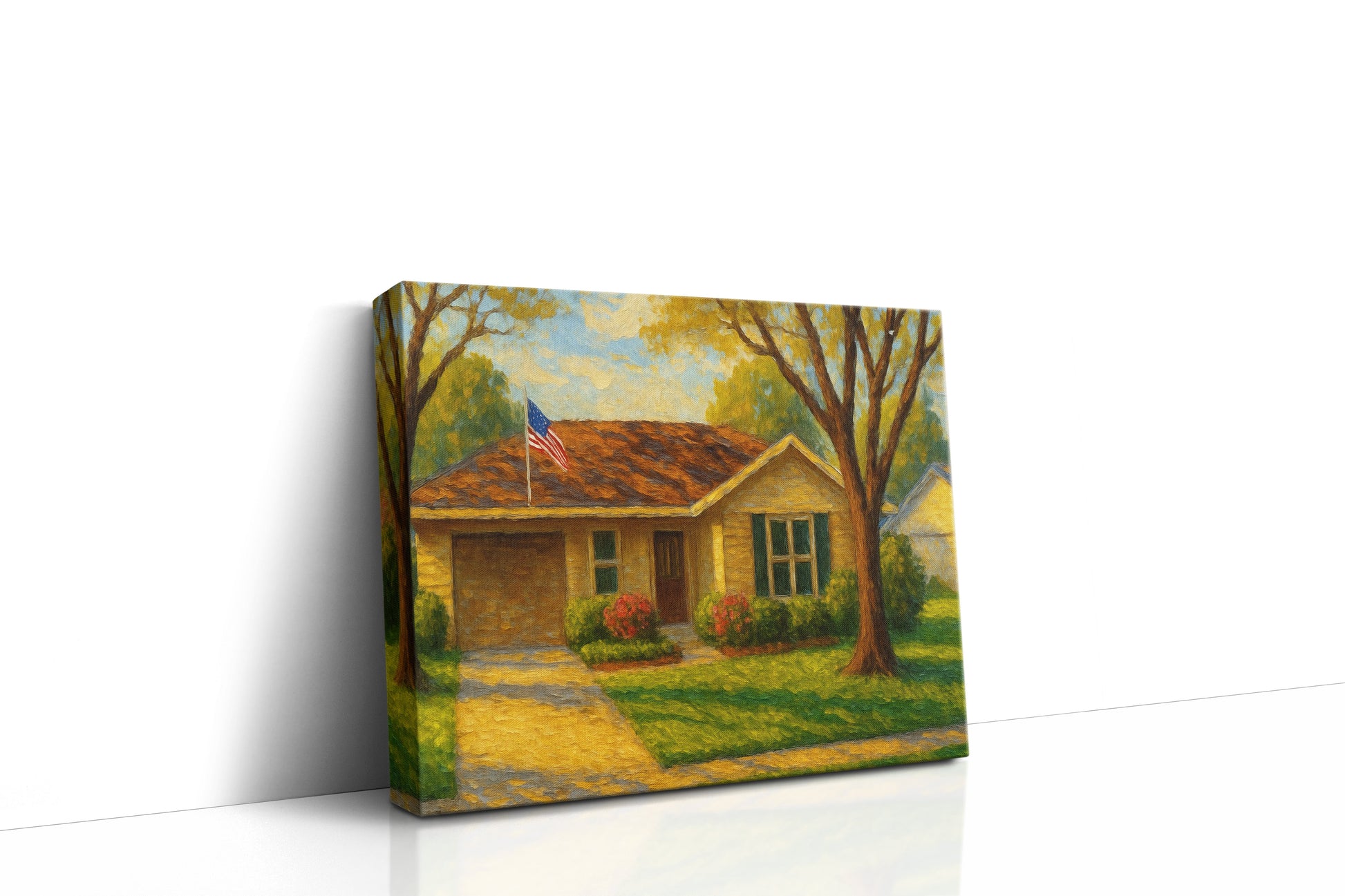 Mockup of 1804 Sierra Dr, Brownwood, TX 76801 oil painting on canvas