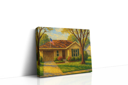 Mockup of 1804 Sierra Dr, Brownwood, TX 76801 oil painting on canvas