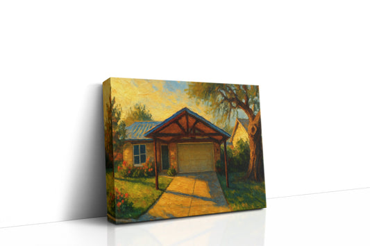 Mockup of 1805 Sierra Dr, Brownwood, TX 76801 oil painting on canvas