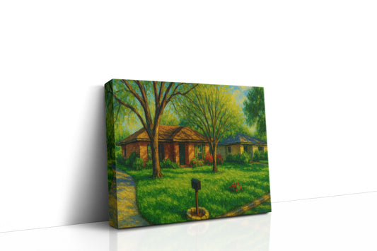 Mockup of 1806 Calvert Rd, Brownwood, TX 76801 oil painting on canvas