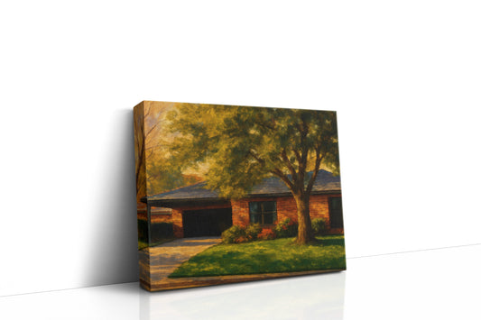 Mockup of 1808 Calvert Rd, Brownwood, TX 76801 oil painting on canvas