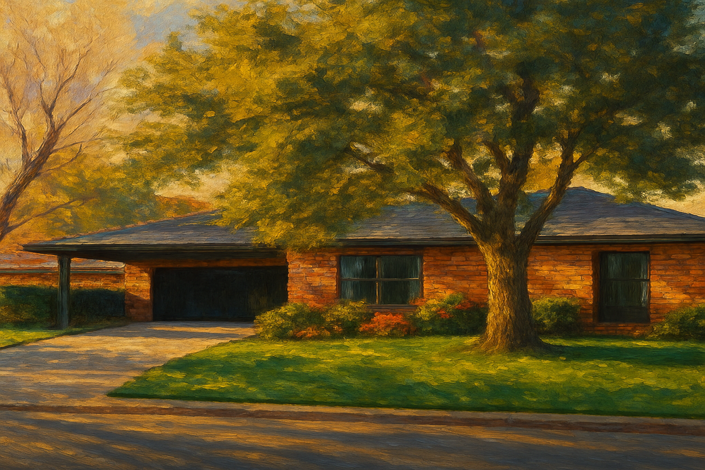Oil painting of 1808 Calvert Rd, Brownwood, TX 76801
