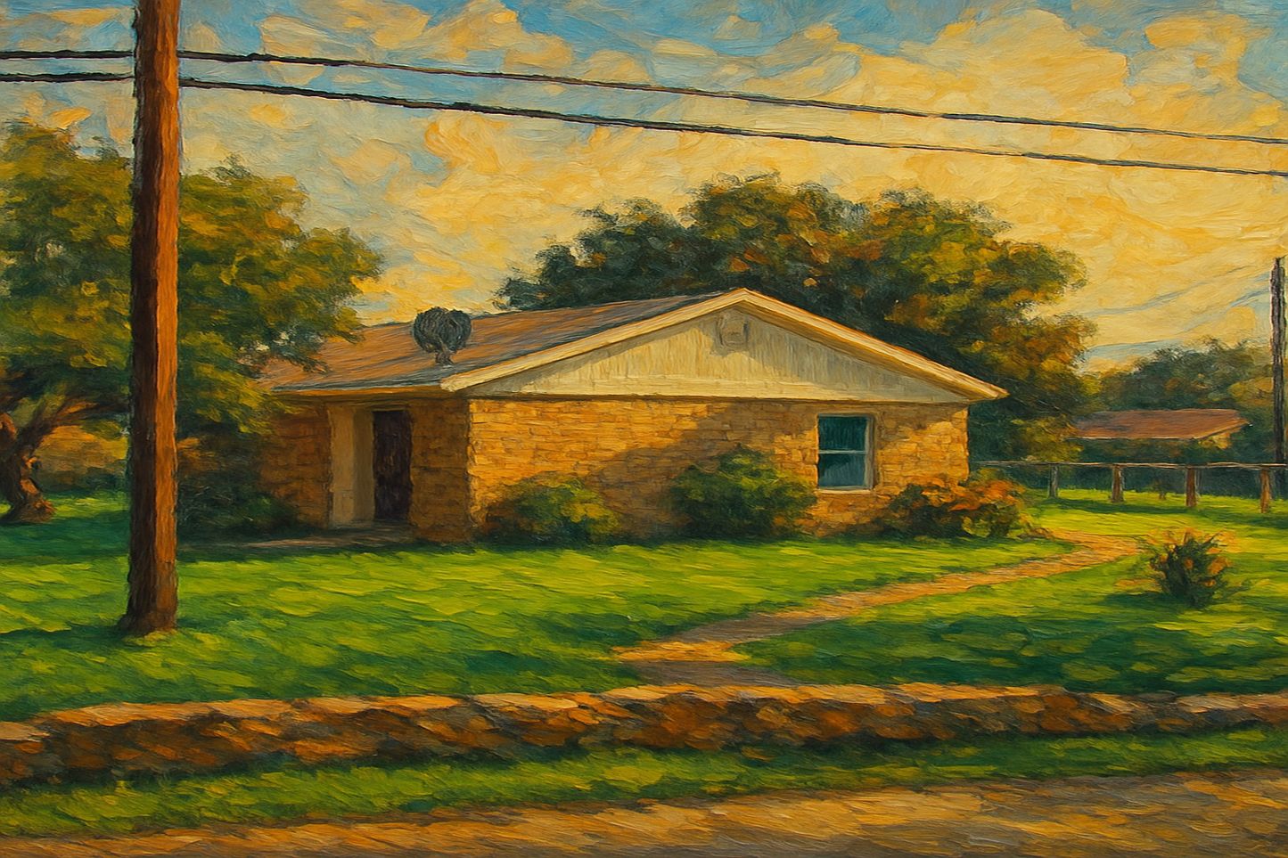 Oil painting of 1809 Indian Creek Dr, Brownwood, TX 76801