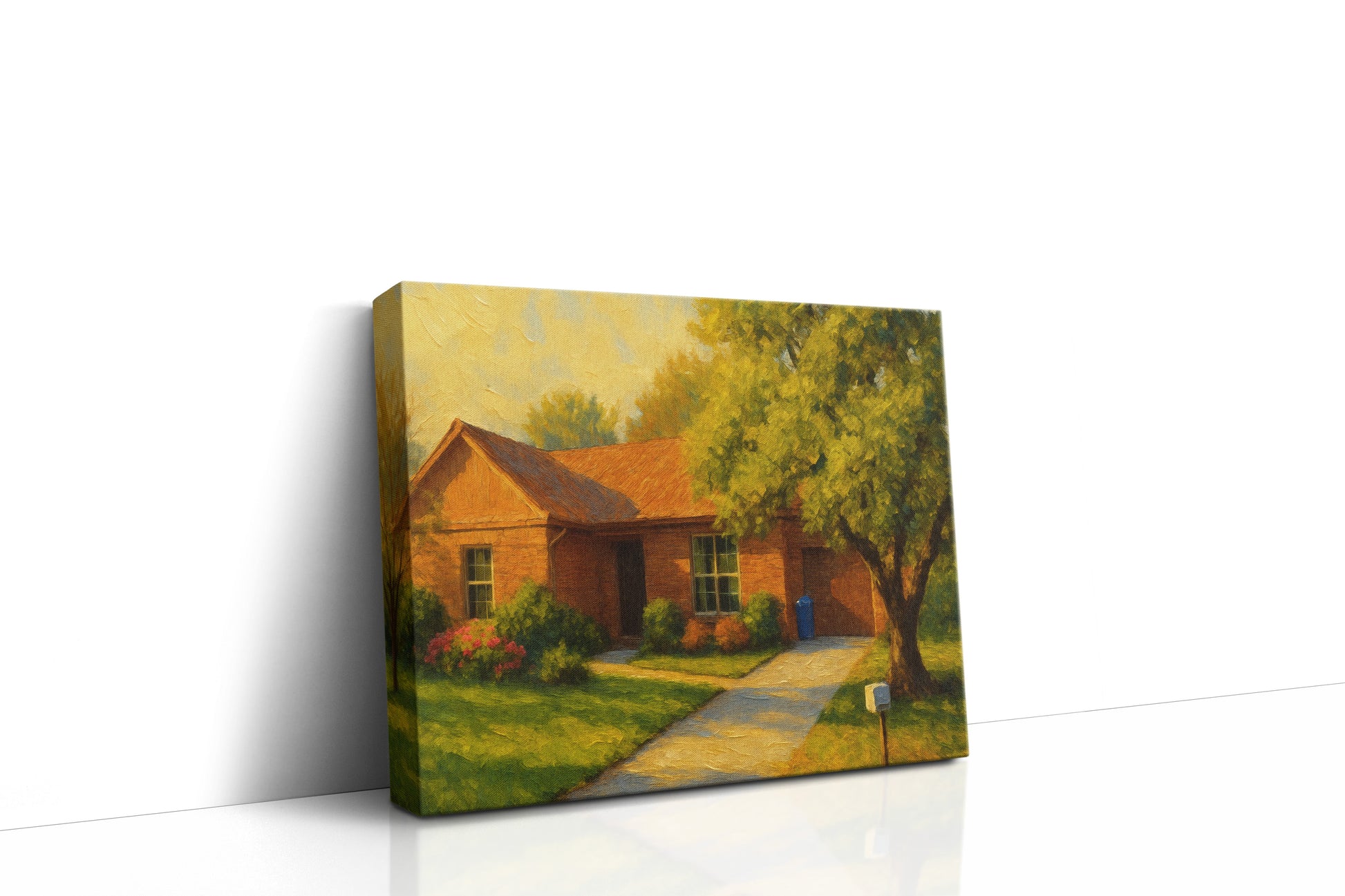Mockup of 1811 Indian Creek Dr, Brownwood, TX 76801 oil painting on canvas
