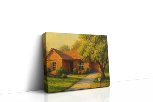 Mockup of 1811 Indian Creek Dr, Brownwood, TX 76801 oil painting on canvas