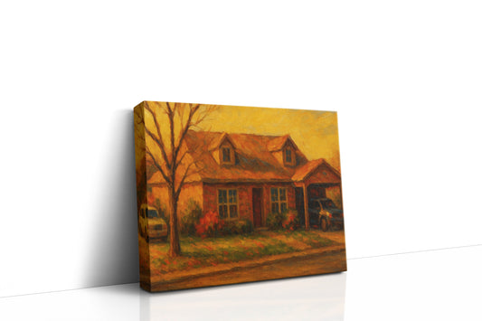 Mockup of 1813 Indian Creek Dr, Brownwood, TX 76801 oil painting on canvas