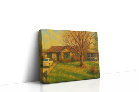 Mockup of 1902 Calvert Rd, Brownwood, TX 76801 oil painting on canvas