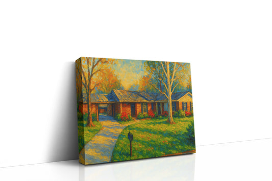 Mockup of 1904 Calvert Rd, Brownwood, TX 76801 oil painting on canvas