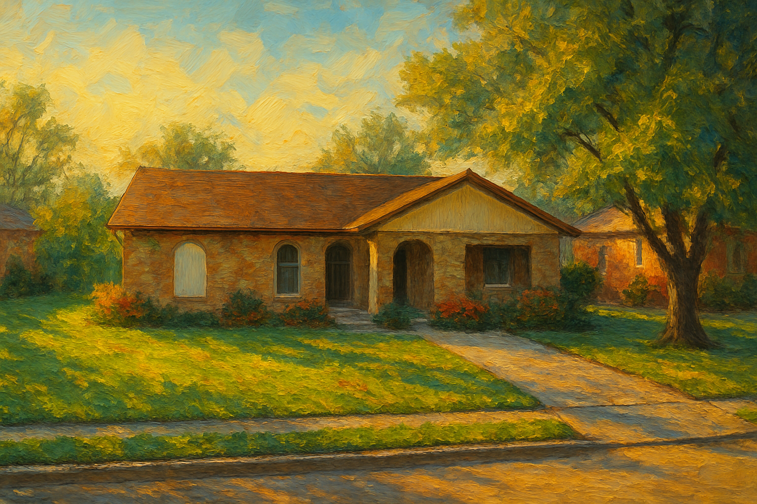 Oil painting of 1905 Sierra Dr, Brownwood, TX 76801