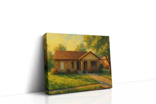 Mockup of 1905 Sierra Dr, Brownwood, TX 76801 oil painting on canvas