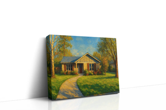 Mockup of 1906 Calvert Rd, Brownwood, TX 76801 oil painting on canvas
