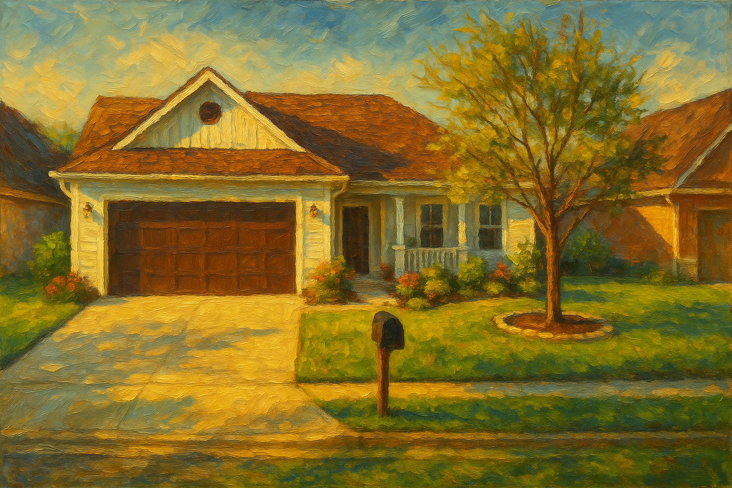 Oil painting of 1906 Duckhorn Dr, Brownwood, TX 76801