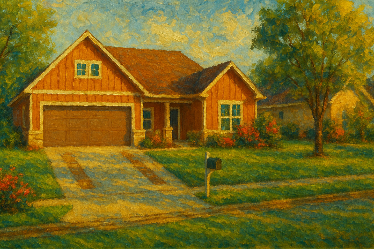 Oil painting of 1908 Duckhorn Dr, Brownwood, TX 76801