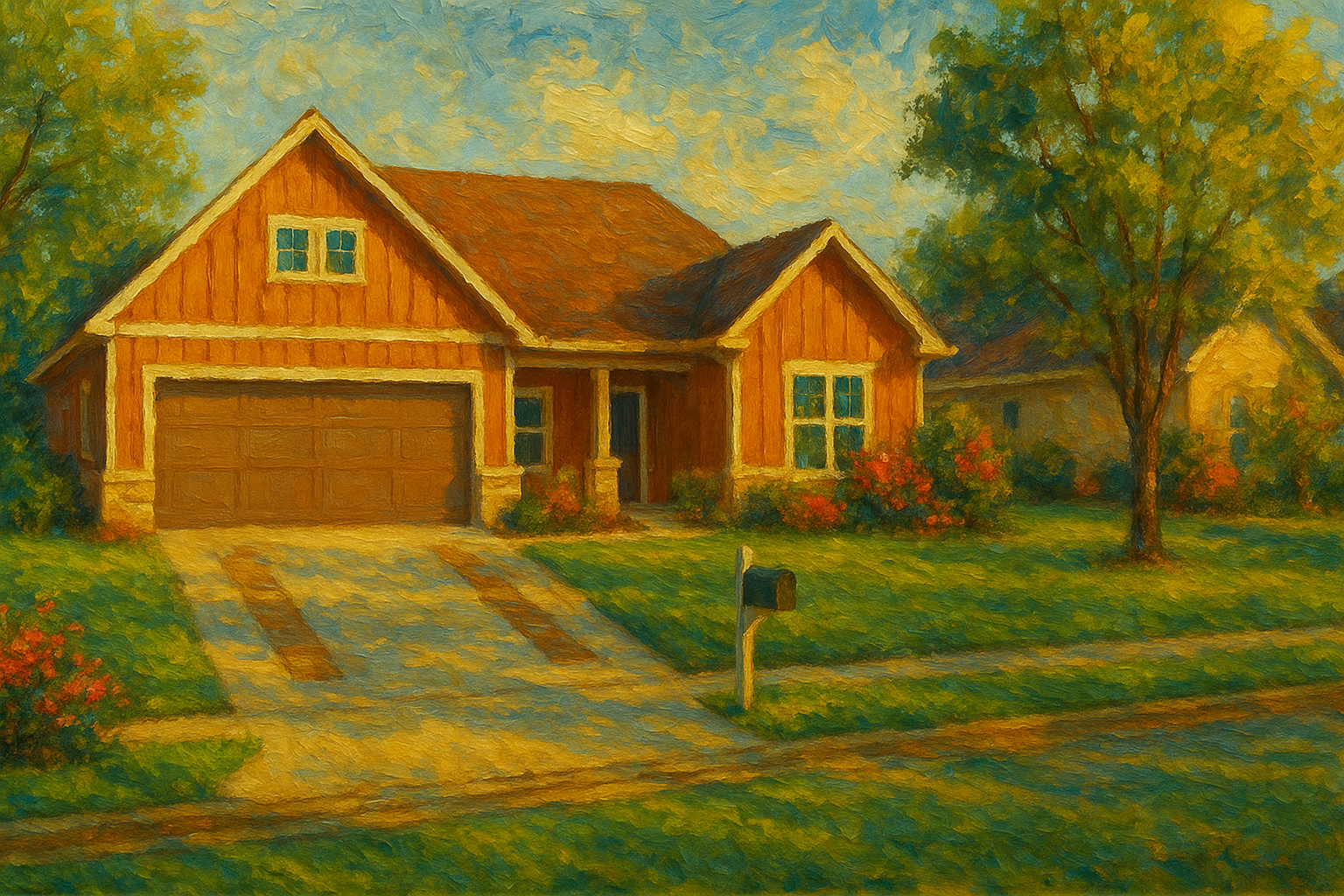 Oil painting of 1908 Duckhorn Dr, Brownwood, TX 76801