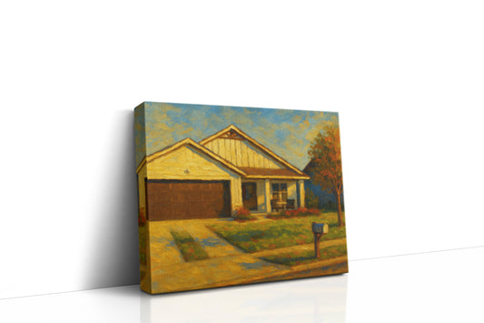 Mockup of 1910 Duckhorn Dr, Brownwood, TX 76801 oil painting on canvas