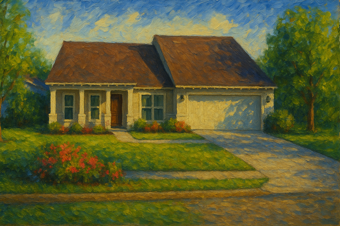 Oil painting of 1912 Duckhorn Dr, Brownwood, TX 76801
