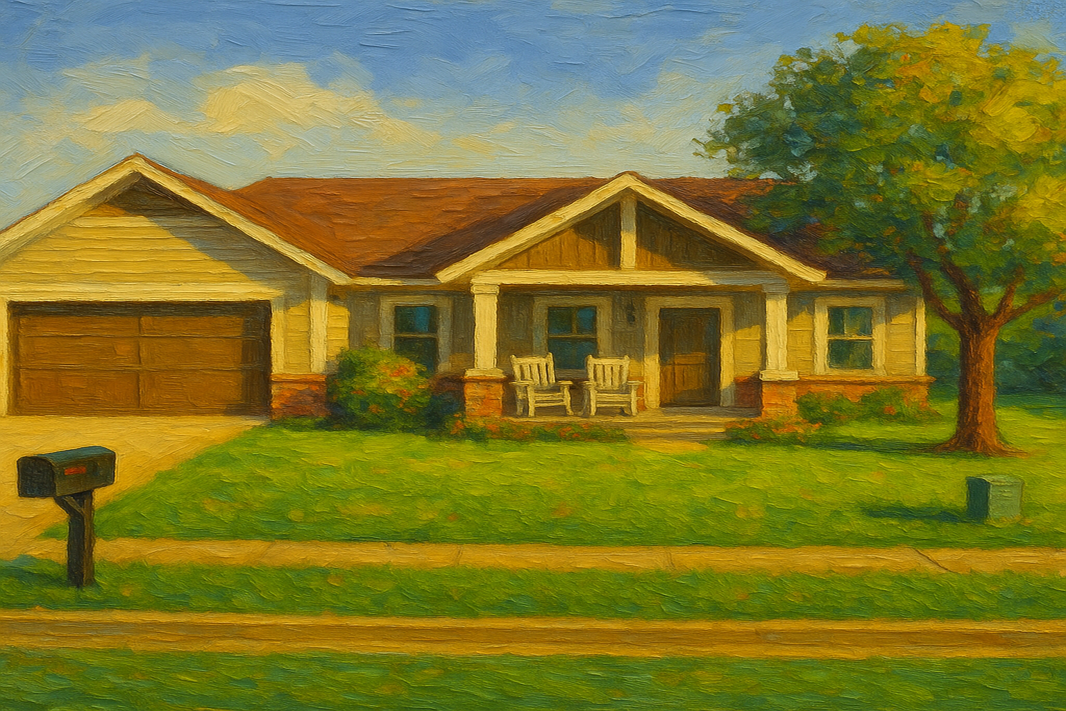 Oil painting of 1914 Duckhorn Dr, Brownwood, TX 76801