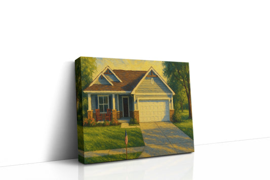 Mockup of 1916 Duckhorn Dr, Brownwood, TX 76801 oil painting on canvas