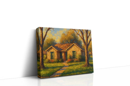 Mockup of 1 Dixie Ct, Brownwood, TX 76801 oil painting on canvas