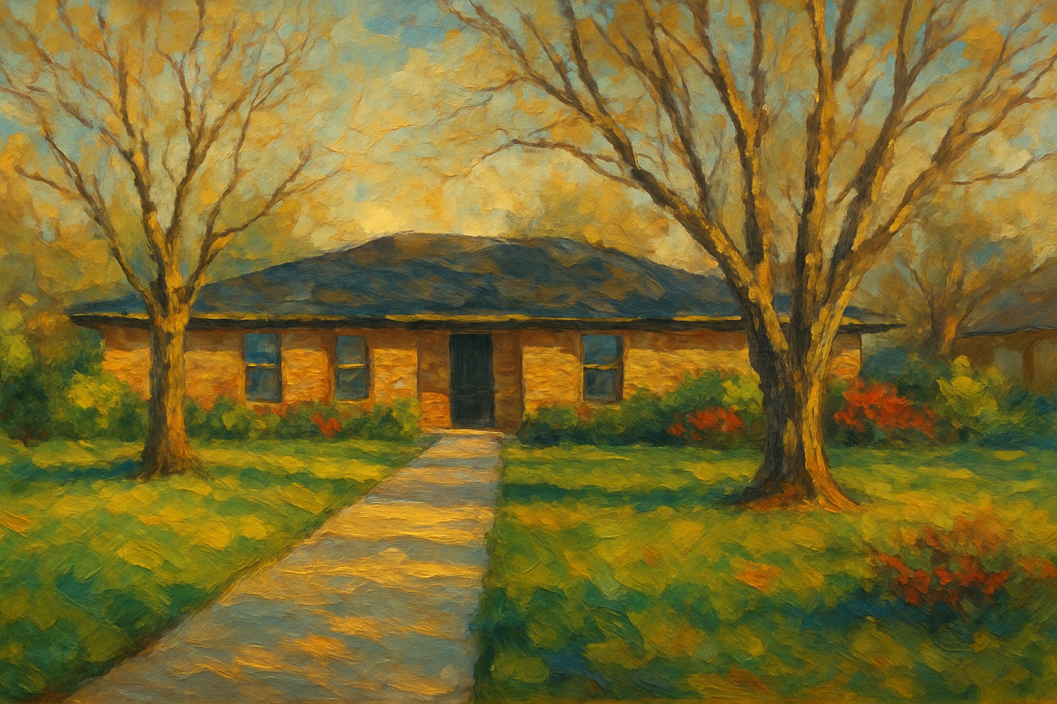 Oil painting of 2002 Calvert Rd, Brownwood, TX 76801