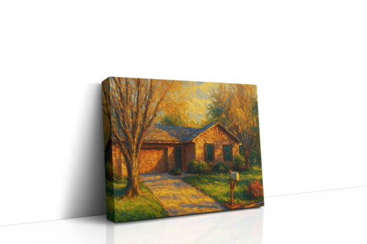 Mockup of 2004 Calvert Rd, Brownwood, TX 76801 oil painting on canvas