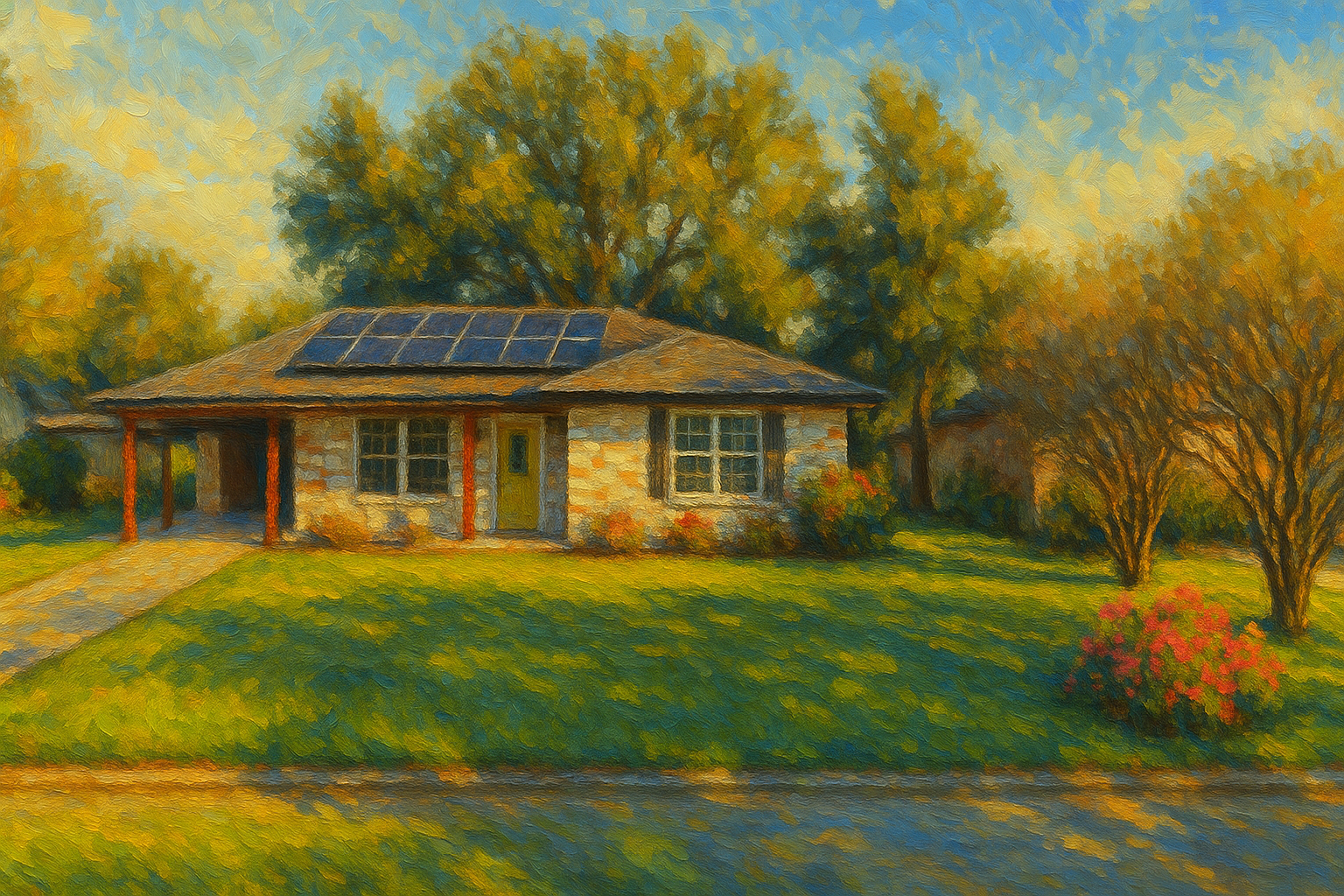 Oil painting of 2008 Calvert Rd, Brownwood, TX 76801