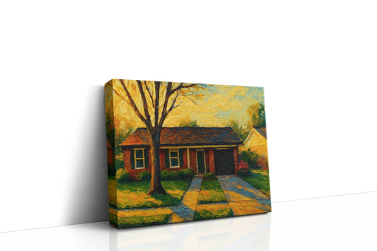 Mockup of 2101 Sierra Dr, Brownwood, TX 76801 oil painting on canvas