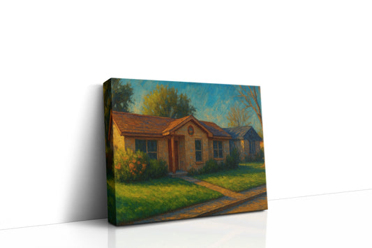 Mockup of 2103 Sierra Dr, Brownwood, TX 76801 oil painting on canvas