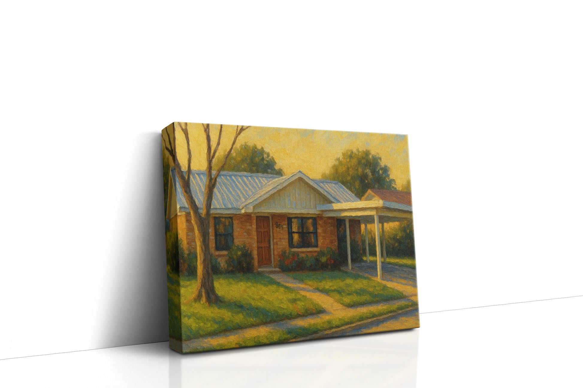 Mockup of 2105 Sierra Dr, Brownwood, TX 76801 oil painting on canvas