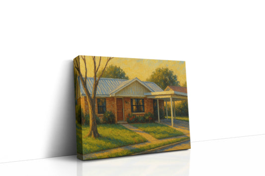 Mockup of 2105 Sierra Dr, Brownwood, TX 76801 oil painting on canvas