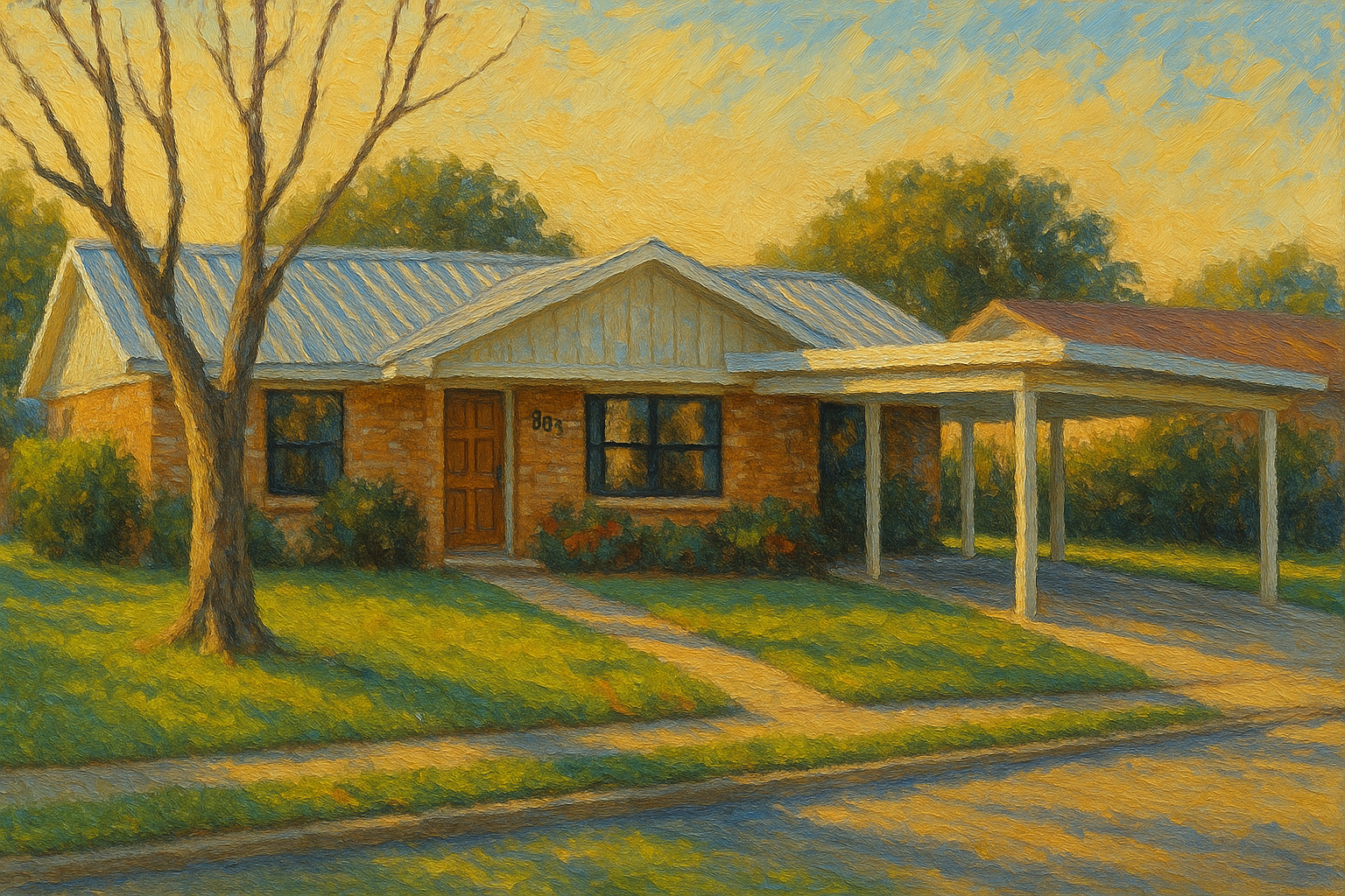 Oil painting of 2105 Sierra Dr, Brownwood, TX 76801