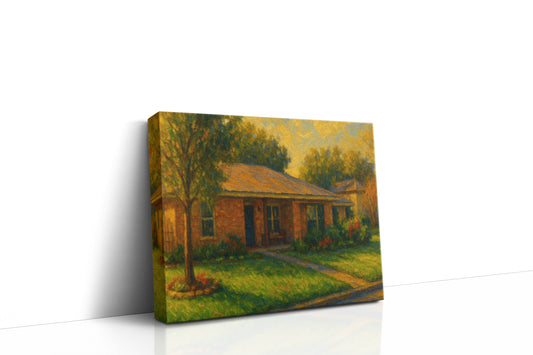 Mockup of 2109 Sierra Dr, Brownwood, TX 76801 oil painting on canvas