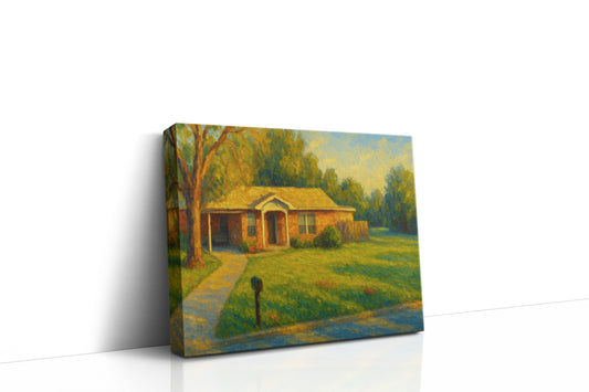 Mockup of 2110 Calvert Rd, Brownwood, TX 76801 oil painting on canvas