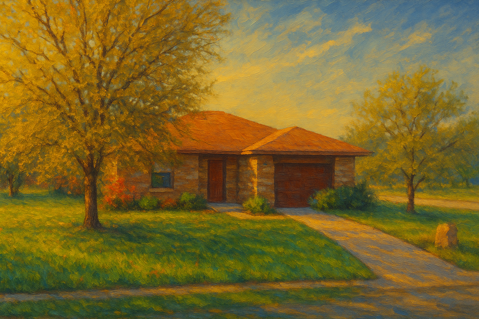 Oil painting of 2301 Carriage Ln, Brownwood, TX 76801